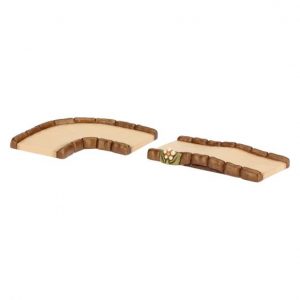 Set 1 pezzo di strada dritta e 1 pezzo di strada curva Presepe classico