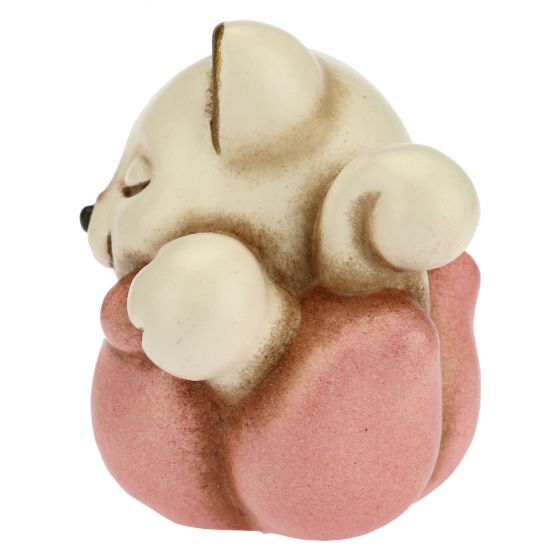 HSYHERE Portachiavi Fortunato Gatto Con Fiore Rosa E Bolla Mobile - Ciondolo Borsa Portafortuna In PVC - 6
