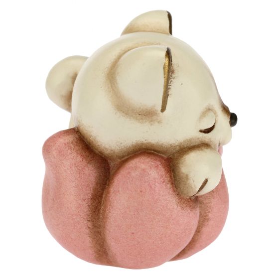 HSYHERE Portachiavi Fortunato Gatto Con Fiore Rosa E Bolla Mobile - Ciondolo Borsa Portafortuna In PVC - 3