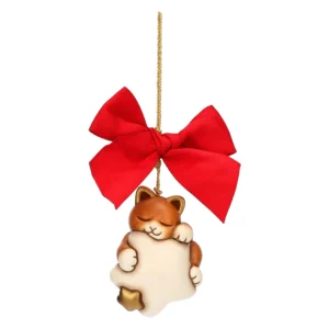 Addobbo natalizio gatto Momi in ceramica, grande