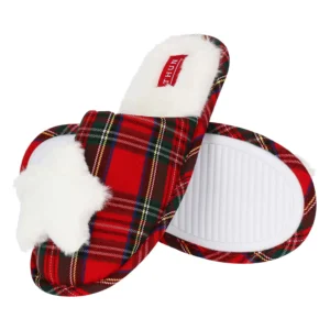 Pantofole in tartan con stella