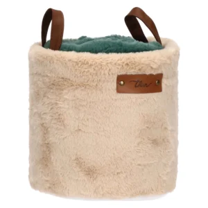 Set cesto e plaid, verde