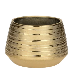 Cachepot in ceramica oro, grande