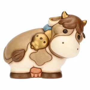 Mucca Gigliola in ceramica, grande