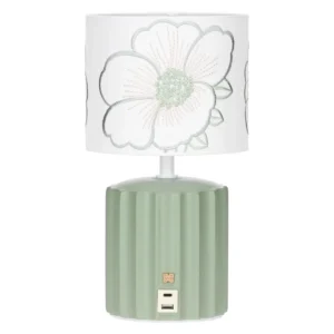 Lampada tech USB-C con ricamo, verde