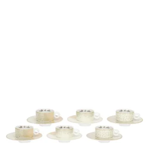 Set 6 tazzine espresso in porcellana, Pure Elegance